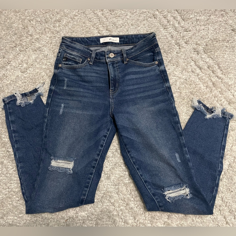 KANCAN Distressed Mid Rise Skinny Jean Size 26
